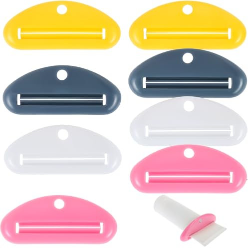 YmapInc 8 Stück Tubenausdrücker Zahnpastas Tubenquetscher für Alle Tube Kunststoff Zahnpasta Quetscher Tubenausdrücker 4 Farben Tubenquetscher Tubenpresse für Zahnpasta Handcreme Reinigungsmilch