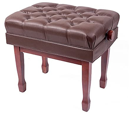 Verstellbare hydraulische Klavierbank aus Holz, bequemer Hocker mit einfacher Montage, 61 x 49 x 53 cm