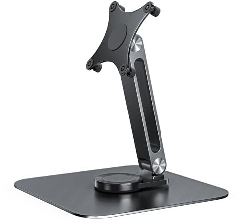Missun Supporto per monitor regolabile con base girevole a 360°, ergonomico, portatile, VESA 75 x 75 mm, supporto da tavolo per touchscreen, adatto per schermi da 13 a 17,3 pollici