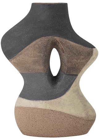 Bloomingville Vica Vase, Braun, Steingut, L19,5xH27xB11,5 cm