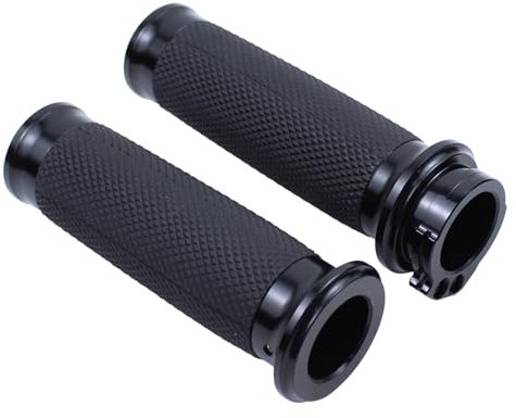 Lenkergriffe Griffgummis Motorrad Lenker Griff Gummi Griffe 1 Zoll 25mm 1'' schwarz Links und rechts für Harley Touring Dyna Softail Sportster 883 für Harley Davidson Sportster 1200 XL