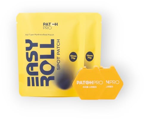 PATCH PRO Easy Roll Spot Patch 2EA (140 Patch) - Korean Skin Care Dispenser, Invisible Hydrocolloid Patches, Significantly Reduced Pimples, Invisible Skin Covers, Skin Care for Blemishes