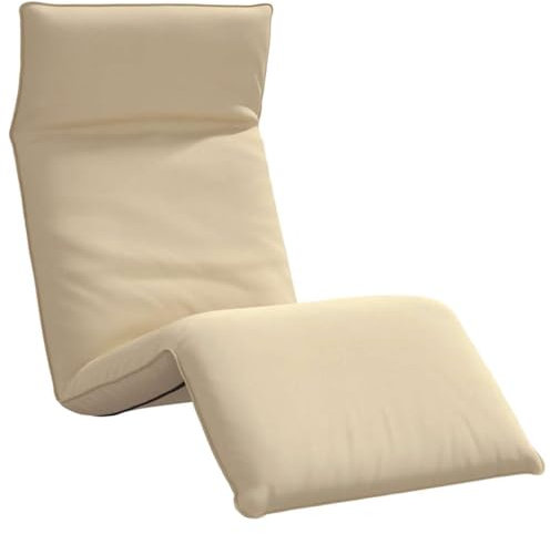 vidaXL Sonnenliege Klappbar Beige 175x54x8,5 cm Oxford-Gewebe, Sonnenbett, Liege, Bodenstuhl, Liegestuhl, Chaiselongue, Bodensessel, Relaxsessel