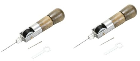 EXCEART 2 Pcs Ledernähmaschine Zubehör für Nähmaschinen Mini-Reise-Nähset Nähgarn Stickmaschine Stickfaden handnähmaschinen handwerkzeug Nähmaschine für Leder Nähwerkzeug aus Leder Bambus