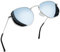 Joopin Polygon Verspiegelte Runde Sonnenbrille Damen Silber Polarisierte und Vintage Sonnenbrille Herren Rund Hippie mit Sechseck Metallrahmen (Silber Verspiegelt)