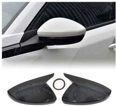 Coque Rétroviseur Extérieur Lot 2 Coques Rétroviseur pour Peugeot 208 308 408 508 307 308 2008 4008 5008 2013-2023 Capuchon Rétroviseur(Carbon Fiber Pattern)