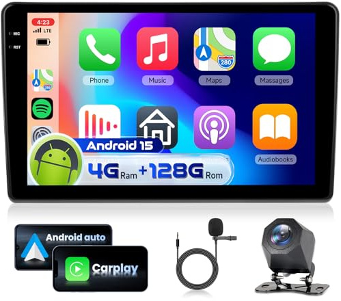 4G 128G VECHTEL 9 Bluetooth-Autoradio für Ducato 3/Peugeot Boxer 2/Citroen Jumper2 2011-2022 Carplay Android Auto,Android 15,DSP EQ,WiFi GPS,Mirror Link,RDS/FM Radio 2 Din mit AHD Rückfahrkamera