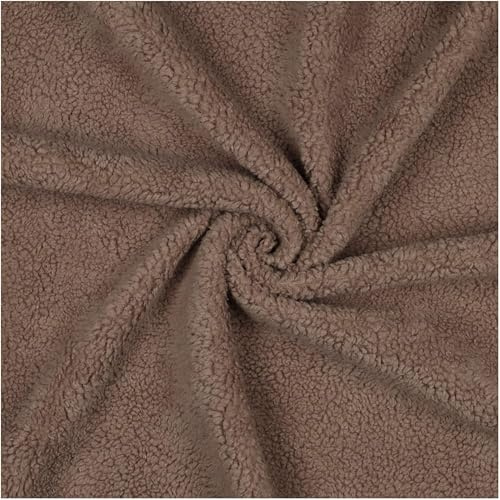 Teddystoff Baumwoll-Fleece ab 0,5 x 1,6m Fleecestoff Plüschstoff 300g/qm 7Farben Meterware
