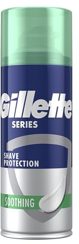 Gillette Series Beruhigender Rasierschaum, 400ml | Rasiergel mit Aloe Vera für Empfindliche Haut, Schutz vor Schnitten, Brennen Und Hautirritationen