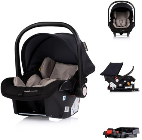 Chipolino Set Babyschale Isofix-Basis-Station Amore i-Size Gruppe 0+ (0-13 kg) black