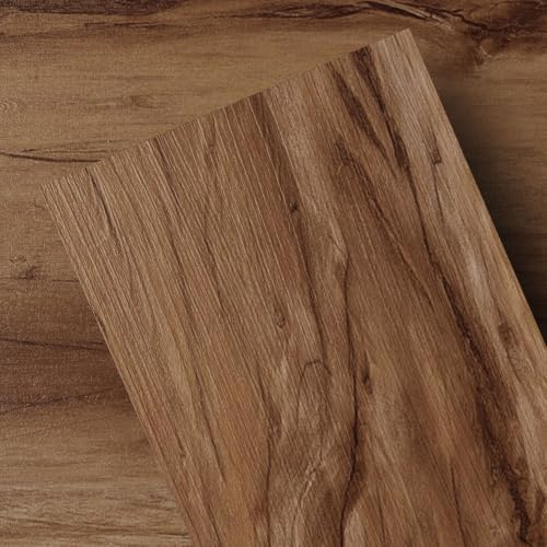 GreenFullHouse Wasserdicht Vinylboden, Selbstklebend Vinylboden Holzoptik | 37 Dielen, Abdeckung 5,02 m², Kratzfest, 15,24 cm x 89 cm, für Küche Badezimmer Wohnzimmer Innenräume, Warmes Braun