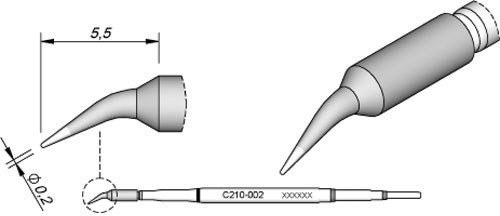 Jbc C210002 - Punta de soldar para T210 Spitz
