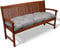 Beautissu Bankauflage Flair BK - Sitzkissen für Gartenbank - Polster Auflage Outdoor - Bankpolster Auflage für Sitzbank & Hollywoodschaukel - ca. 150x50x10 cm - Hellgrau