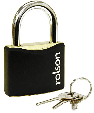 Rolson 66409 60 mm Black Iron Padlock
