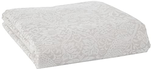 Morris & Co Pure Strawberry Thief Duvet Cover, Cotton, Pebble, 220 x 230 x 0.1 cm