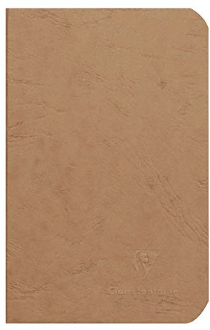 Calligraphe 73410C Heft AgeBag (9 x 14 cm, Taschenformat, ideal für unterwegs, blanko, 48 Blatt) 1 Stück braun