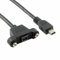 baolongking USB 2.0 Mini B Verlängerungskabel, Stecker, Panelmontage, Typ USB 2.0, USB Mini B Stecker auf USB Mini B Buchse, Kabel mit Schrauben, 50 cm