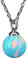 NicoWerk Damen Silberkette mit Anhänger Opal aus 925 Sterling Silber Kugel Blau Stein Edelstein SKE477