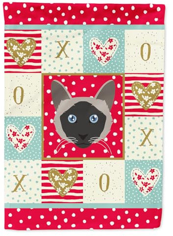 Caroline's Treasures CK5087CHF Bandiera balinese per casa d'amore, grande palo rosso per portico decorativo da esterno per cortile, opere d'arte da appendere alla parete, poliestere, dimensioni della