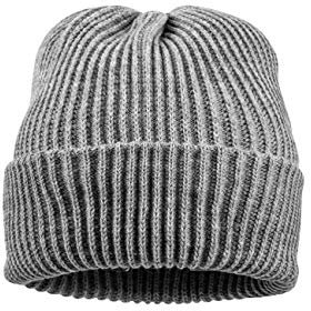 maximo Mädchen Umschlagmütze Beanie-Mütze, hellgraumeliert, 55/57
