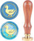 craspire Wachs-Siegel-Stempel, Jahrgang Wachssiegelstempel Ente Retro Holzstempel Abnehmbar Messingkopf 25 mm Für Hochzeit Umschläge Einladungen Verschönerung