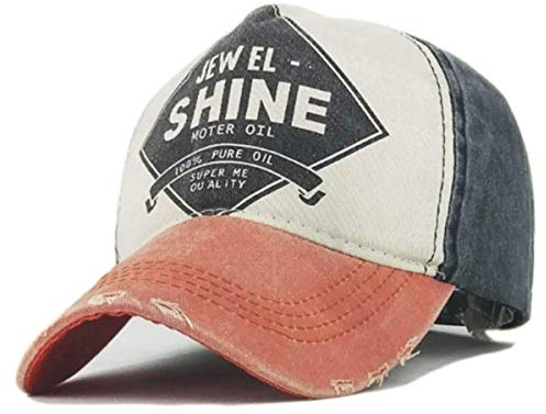 Sporty Baseballcap Vintage Shine Classic Snapback Used Washed Look Golf Sport Outdoor Trucker Kappe Mütze Cap Polo Schirmmütze Basecap verstellbar (Orange)