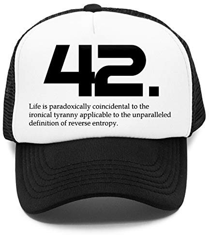 The Meaning of Life is 42 - Hitchhikers Guide to The Galaxy Kinder Kappe Baseball Rapper Cap