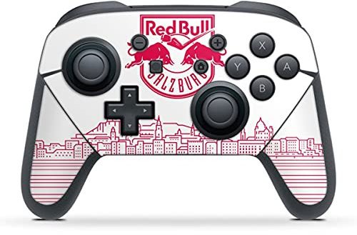 DeinDesign Skin kompatibel mit Nintendo Switch Pro Controller Folie Sticker Eishockey Skyline EC Red Bull Salzburg
