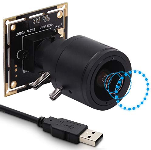 Svpro 1080P USB Camera Module with 2.8-12mm Zoom Lens, 4X Optical Zoom Webcam with Microphone, 0.01 Low Lux Camera with IMX323 Sensor for Windows Mac Linux Android,Support H.264
