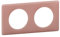 Legrand - Plaque Céliane - Poudré Vieux rose - 2 postes