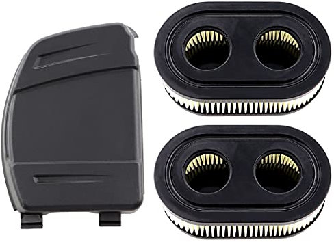 MCHNIC 2 filtres à air avec couvercle de filtre à air pour moteurs Briggs & Stratton 550E 575EX 575IS 625EXI 650EXI 675EXI 675IS Remplace 594106 798339 798452 593260 093000 tondeuses à gazon
