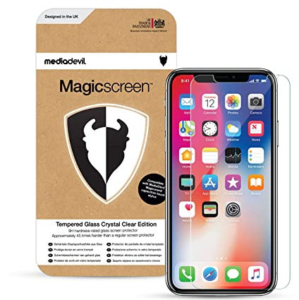 MediaDevil Screen Protector for iPhone 13 Mini (5.4) - Tempered Glass with Easy-Installation Positioning Frame (2-Pack)