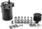 Aiuphing decanter vapori olio, Universale oil catch can, 300ml Alluminio recupero vapori olio motore, con filtro dell'aria, tubo flessibile e altri accessori (Nero)
