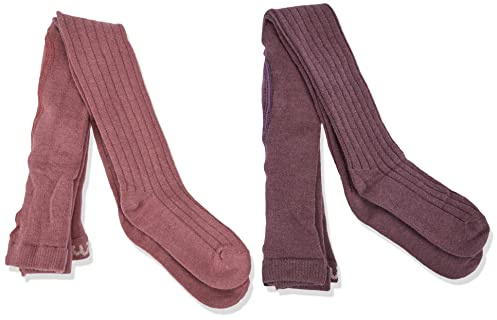 MINYMO Mädchen Wool Stocking - Rib 2-pack Dress Pants (2er Pack)