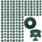 Greenhouse Clips, Greenhouse Glass Clips Green 50pcs Clips & 50pcs Washers, Aluminium Greenhouse Insulation Netting Shading