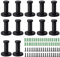SWAWIS 12 Stück Garderobenhaken Schwarz Kleiderhaken 53mm Rund Wandhaken Edelstahl Handtuchhaken Haken Schwarz inkl. Befestigungsmaterial, Rostfrei Kleiderhaken für Badezimmer Küche Schlafzimmer