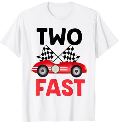 Chemise d'anniversaire Two Fast 2 Fast 2 Curious Decorations 2e T-Shirt