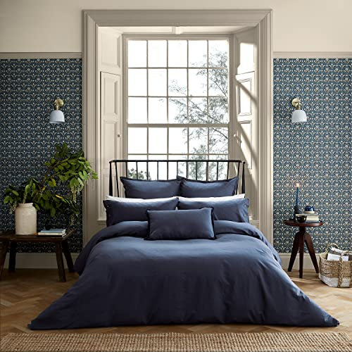 LINEN COTTON BED DUVET COVER BLUE