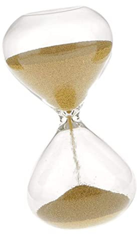 Muzrunq Sanduhr -Timer Golden Sand Sanduhr 3 Minuten Sandtimer Glas misst Home Schreibtisch Dekor Zeithöhe 12 cm