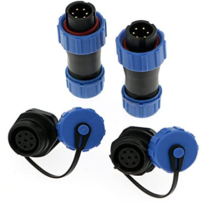 Uonecn Connecteur aéronautique à 6 broches, IP68 SP13 Accessoires électriques Convertisseur Connecteur d'aviation étanche