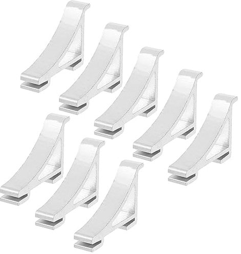 TOVINANNA 8pcs Refrigerator Shelf Clips Commercial Cooler Refrigerator Shelves Parts Adjustable Shelves for Cabinets Cupboard Shelf Commercial Fridge Metal Hook Cabinet Frame Stainless Steel