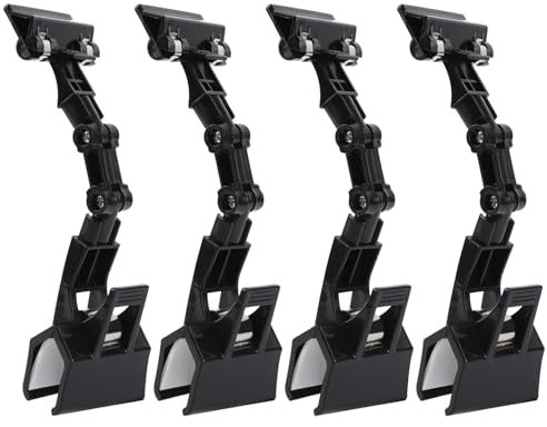 Lot de 4 porte-documents réglables pour taper des documents flexibles - Support pliable pour copies de papier - Support rotatif pratique pour fournitures d'artiste pour écran d'ordinateur - Pince en