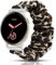 Blueshaweu Bracelet Compatible avec Gar-min Smart Watch, en Tissu Imprimé Élastique Bracelet de Montre du Gar-min vívoactive 5 Smartwatch (Léopard)