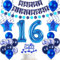 Deko 16. geburtstag Junge luftballon blau tortendeko 16 geburtstag Junge deko geschenk für 16. Geburtstag Junge blau Geburtstagsdeko 16 jahre Junge geburtstags deko ballon 16 Geburtstag Deko Junge