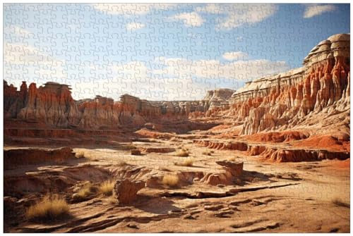 1000-teilige Holzpuzzles für Erwachsene, Wild West Grand Canyon, Felsen in der Wüste, Wüstenlandschaftspuzzle (B ; 1000)