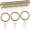 TSKDKIT 50 pz Anelli per tende in metallo con clip, anelli per tende da 30 mm con gancio in ottone antiruggine, per tende da finestra