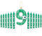 Birthday Number Candles, Football Birthday Number Candles, Green Number Cake Candles with 22 Extension Rods, Party Decorations for Unforgettable Celebrations