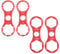 LT Easiyl 4Pcs Bicycle Front Fork Repair Tool Double Head Front Fork Cap Wrenchs Suitable for XCR/XCM/XCT/RST Mountain Bikes/Road Bikes Front Cap, Red