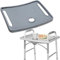 Universal Walker Tray - Folding Lap Board for Rollators & Walkers(16-19 Width), Non-Slip Surface with Cup Holder, Easy Clip-On Design for Elderly & Disabled