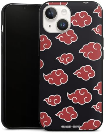 Slim Case extra dünn kompatibel mit Apple iPhone 14 Silikon Handyhülle schwarz Hülle Offizielles Lizenzprodukt Naruto Shippuden Akatsuki